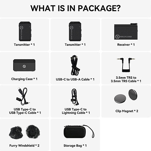 Hollyland LARK MAX Duo 2-Person Wireless Microphone System (2.4 GHz, Black) Hollyland LARK MAX Duo 2-Person Wireless Microphone System (2.4 GHz, Black)